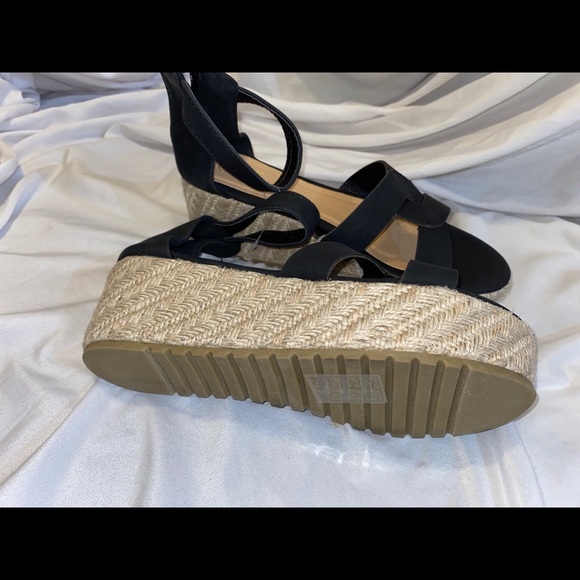 Black size 8 espadrille platform sandals - Picture 5 of 6